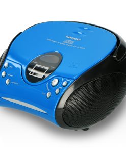 Lenco SCD-24 Blue/Black - Tragbares FM-Radio mit CD-Player - Kopfhöreranschluß - Blau/Schwarz