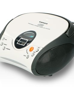 Lenco SCD-24 white - Tragbares FM-Radio mit CD-Player - Kopfhöreranschluß - Weiß