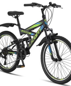 Licorne Bike Strong V Premium Mountainbike in 24 und 26 Zoll - Fahrrad für Jungen