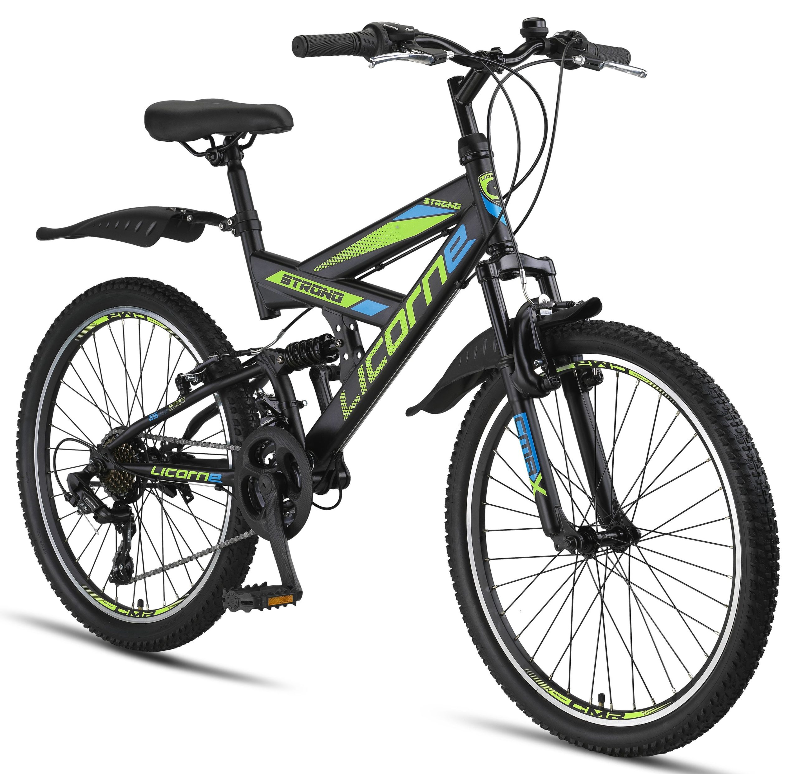 Licorne Bike Strong V Premium Mountainbike in 24 und 26 Zoll - Fahrrad für Jungen