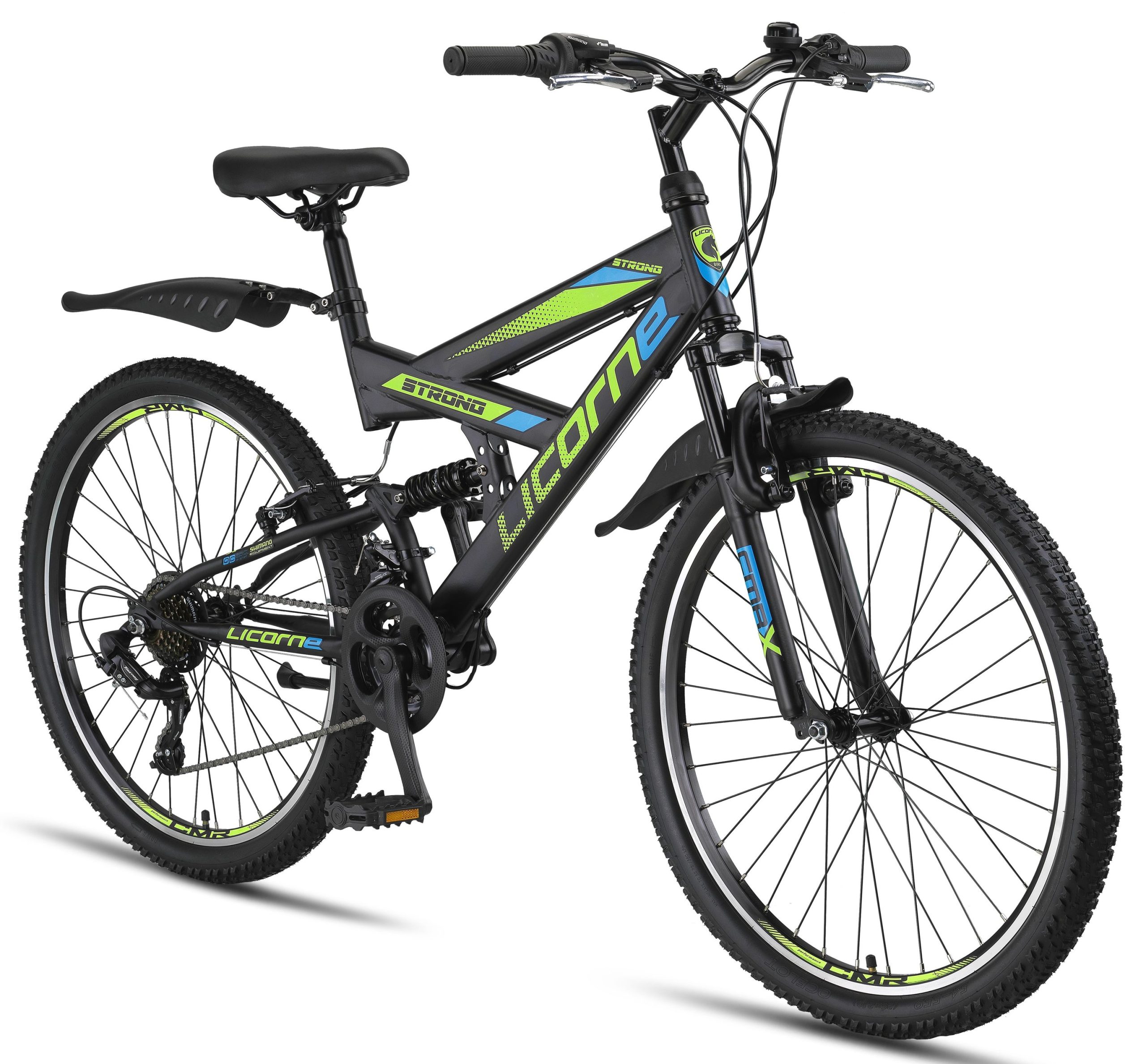 Licorne Bike Strong V Premium Mountainbike in 24 und 26 Zoll - Fahrrad für Jungen
