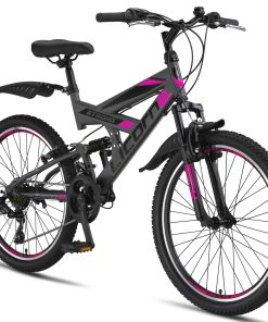 Licorne Bike Strong V Premium Mountainbike in 24 und 26 Zoll - Fahrrad für Jungen