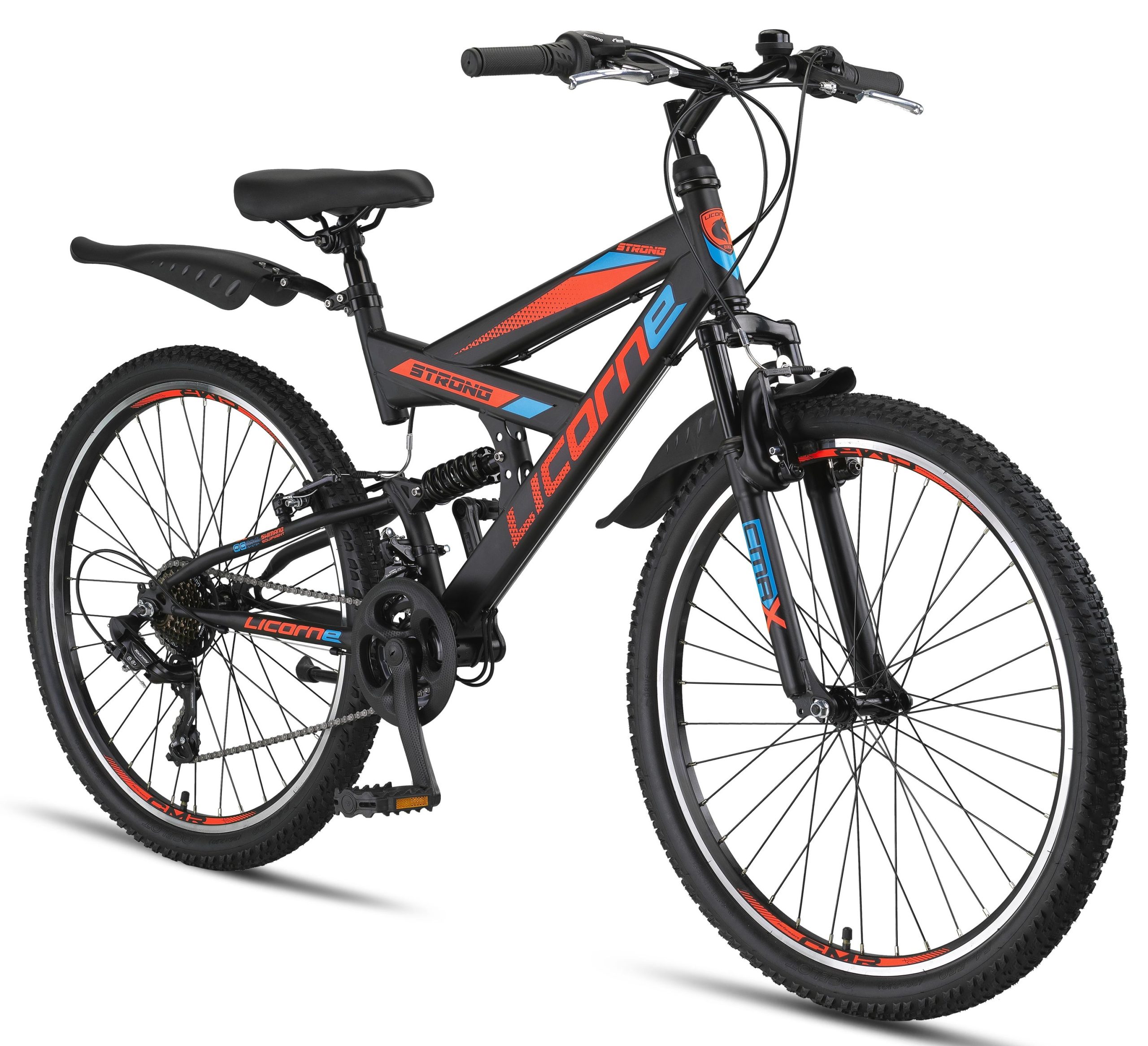 Licorne Bike Strong V Premium Mountainbike in 24 und 26 Zoll - Fahrrad für Jungen