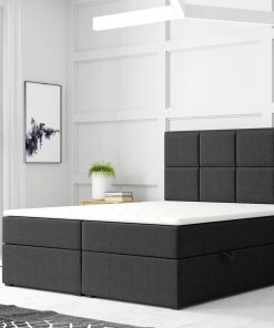 M-Punkt GmbH Boxspringbett NEAPEL mit Bettkasten 180 x 200 cm Schwarz - versch. Ausführungen