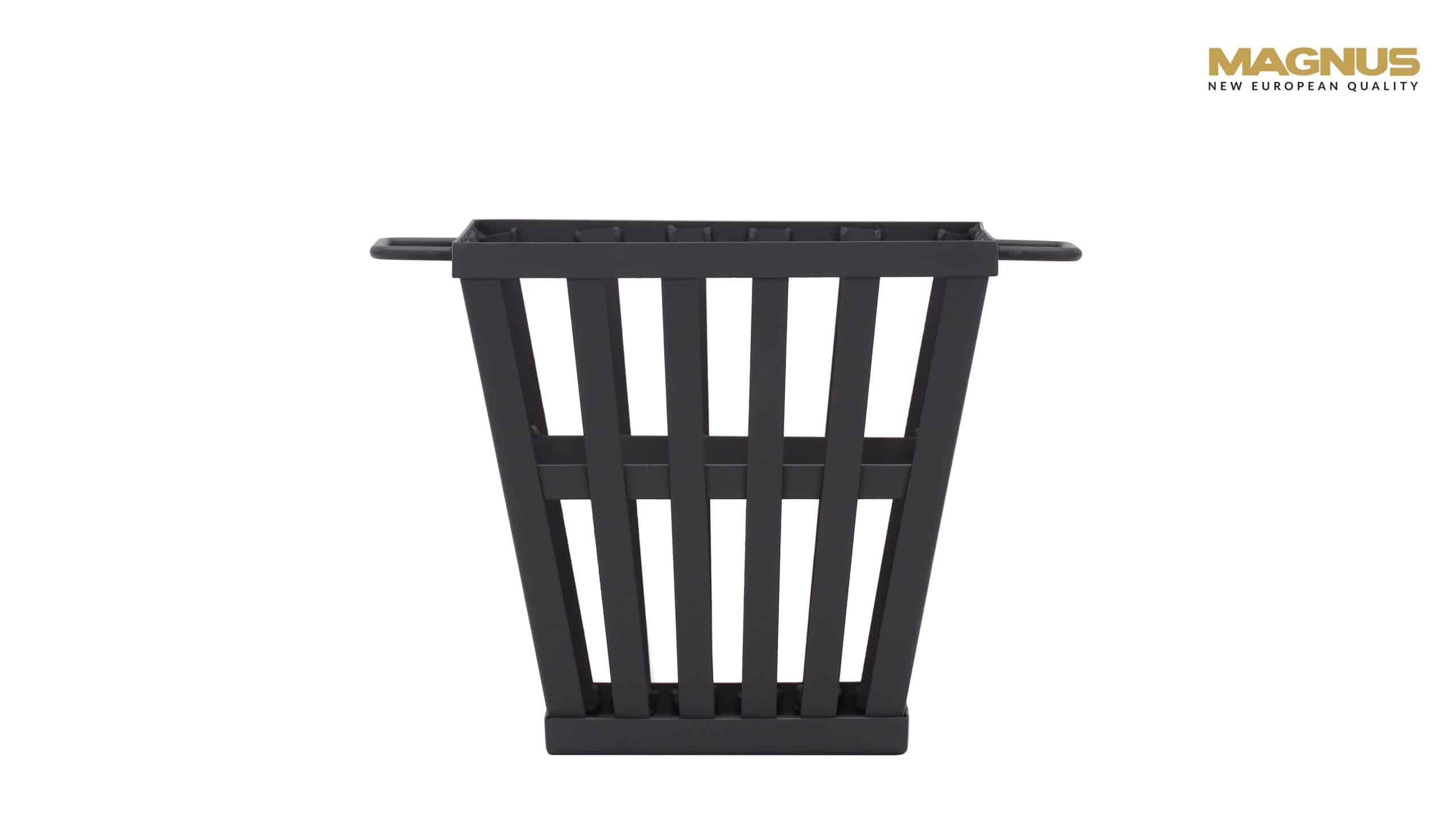 MAGNUS Schwarzer Kaminholzkorb Stahl K15 Kaminholzregal