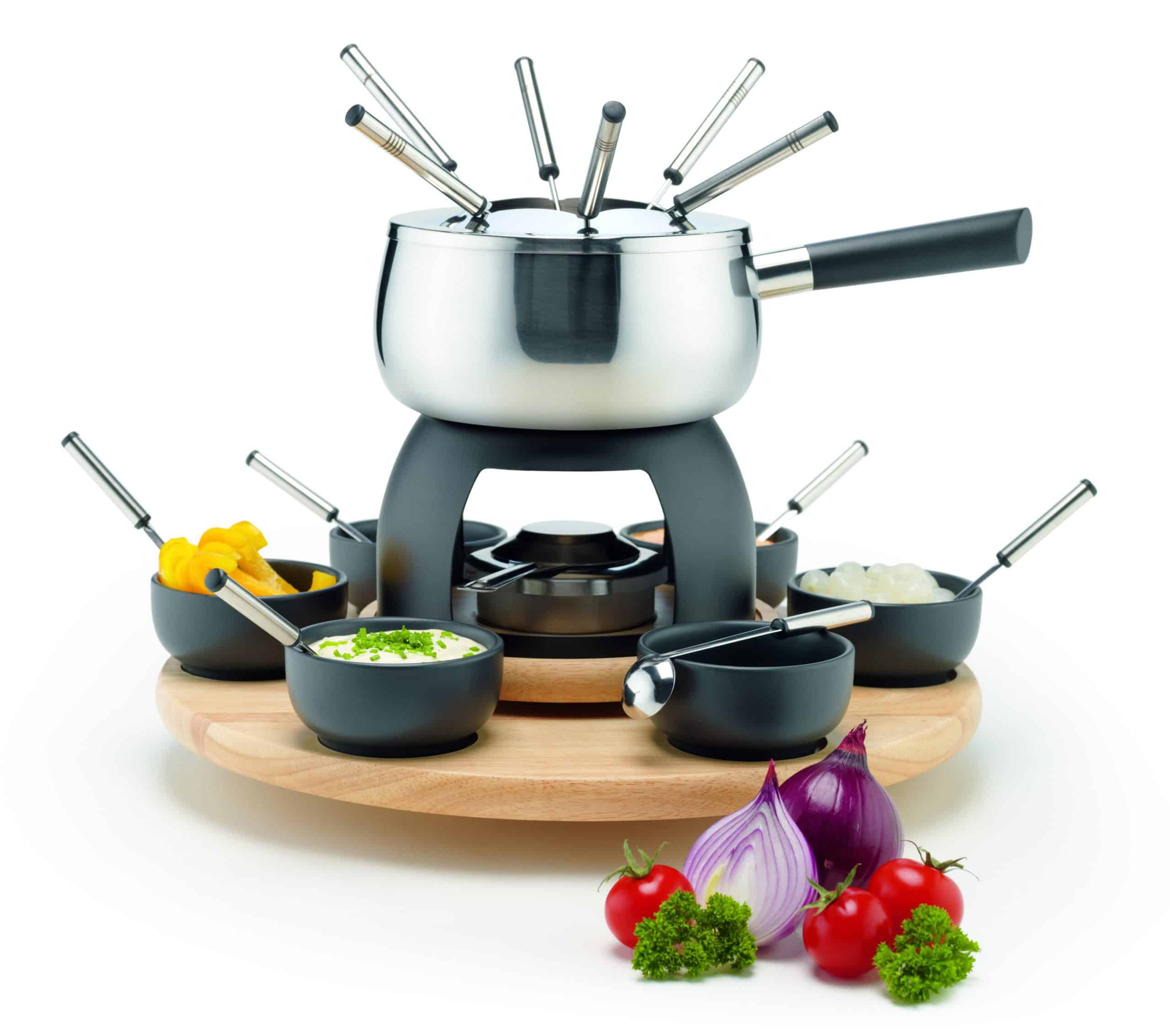 Mäser Fondueset Schwarz / Braun