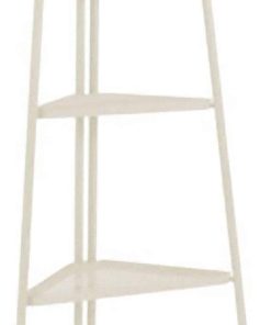 Metall Balkon Eckregal Regal Standregal Ablage Aufbewahrung Eckschrank beige