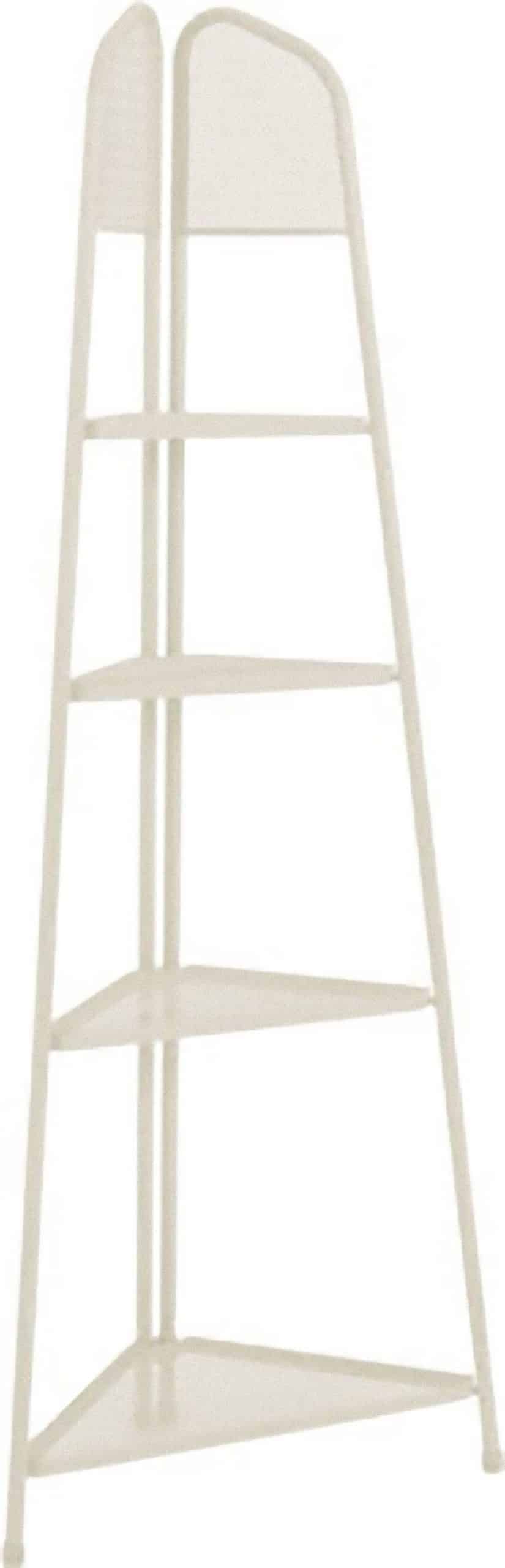 Metall Balkon Eckregal Regal Standregal Ablage Aufbewahrung Eckschrank beige