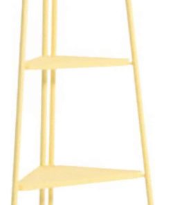 Metall Balkon Eckregal Regal Standregal Ablage Aufbewahrung Eckschrank gelb