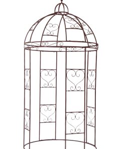 Metall Rosenbogen Rost Optik Tor Rankhilfe Rosen Rankgitter Garten Pavillon