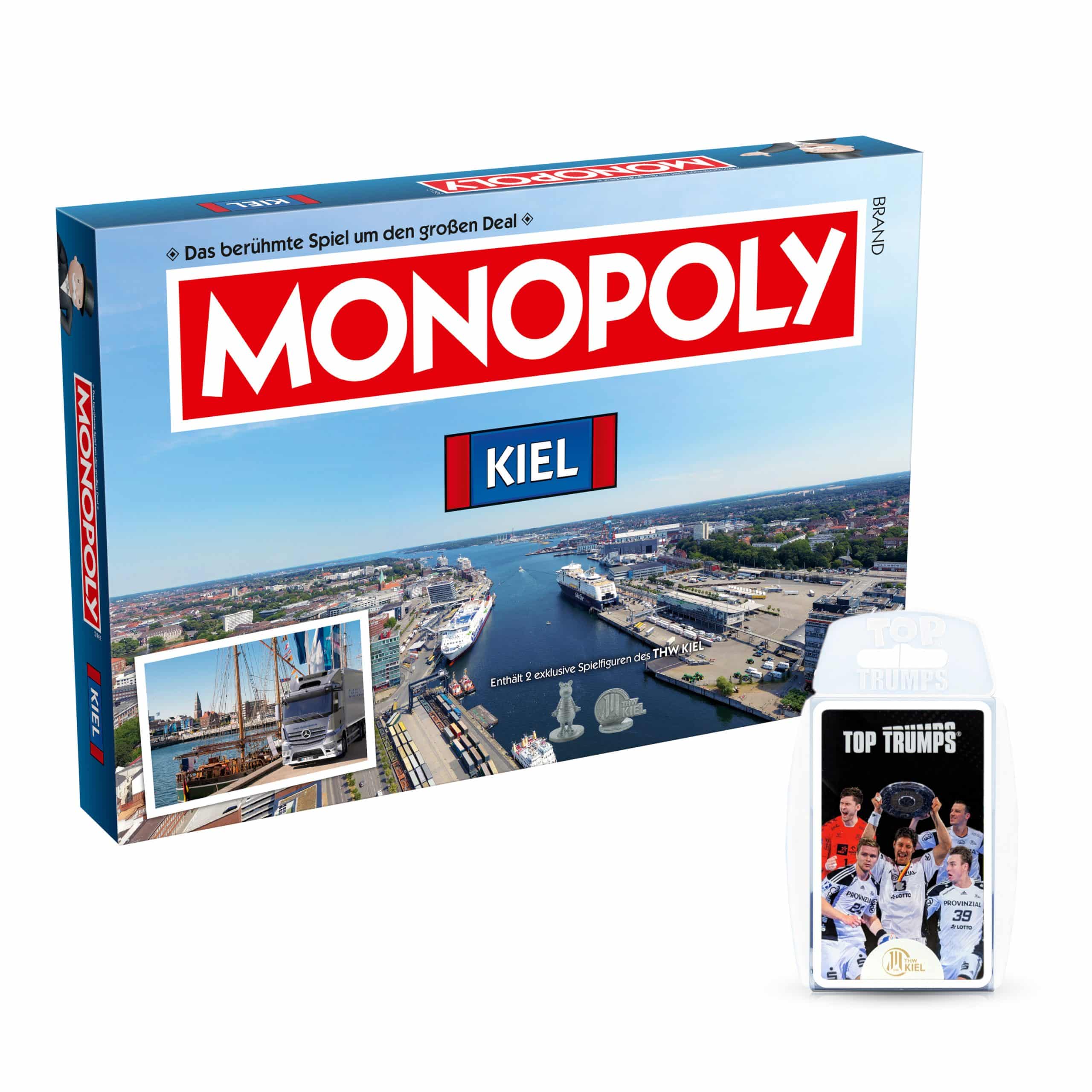 Monopoly - Kiel inkl. Top Trumps THW Kiel Brettspiel Gesellschaftsspiel Spiel Cityedition Stadtedition