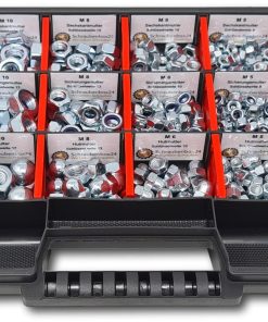 Muttern Sortiment M4-M5-M6-M8-M10-M12 554 tlg. Schraubenbox