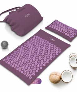 MyBeo Akupressurmatte mit Kissen + Massageball gegen Nacken und Rückenschmerzen