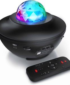 MyBeo LED Sternenhimmel Projektor - Kinder Erwachsene - Sternenprojektor Nachtlicht - Sternenlicht Projektor mit 360°Drehen Ozeanwellen - Bluetooth