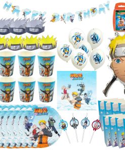 Naruto - Kindergeburtstags-Set (69-teilig) Teller Becher Dekoration Geburtstag
