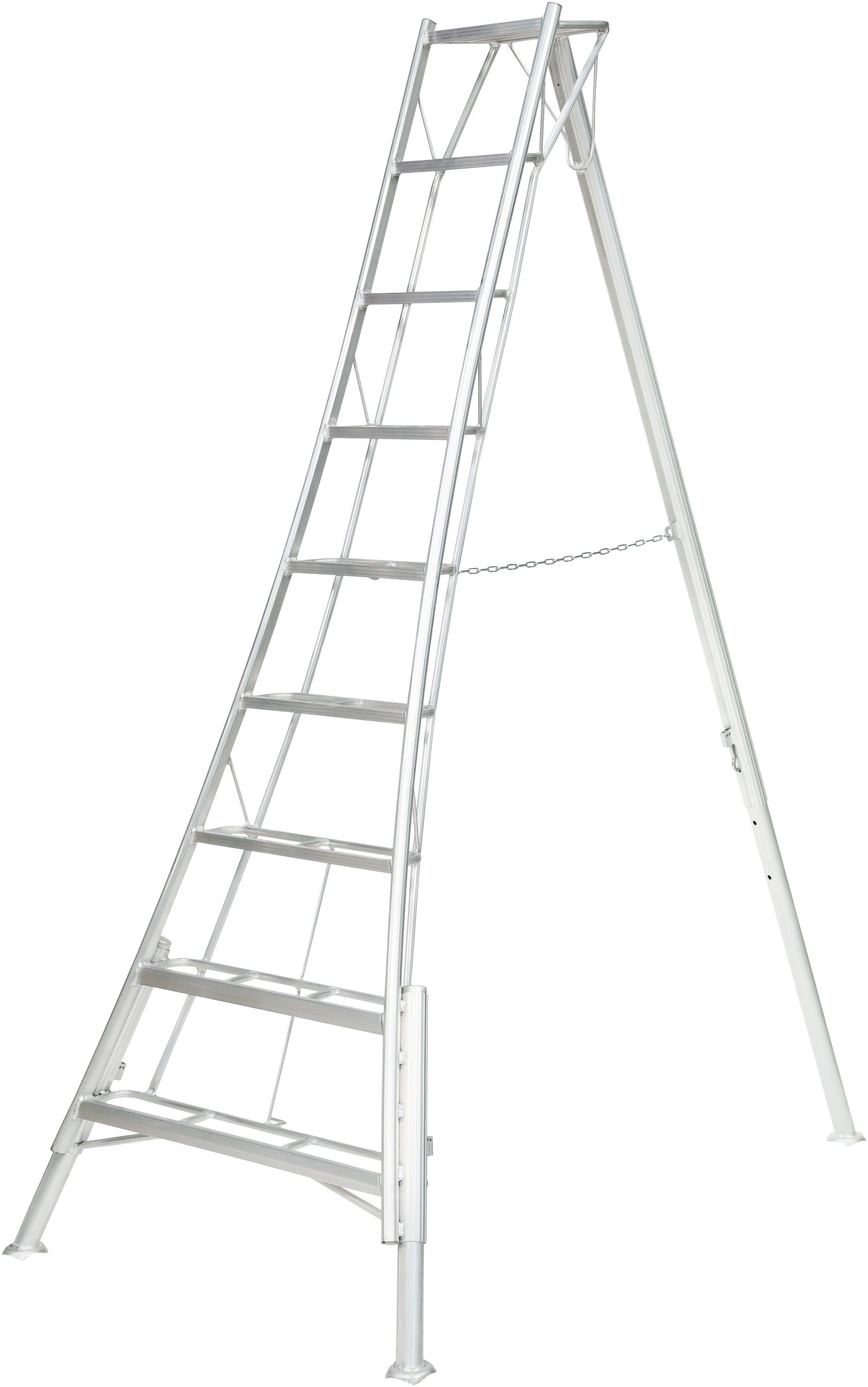 Niwaki Aluminium 3-Holm-Gartenleiter silber - versch. Ausführungen