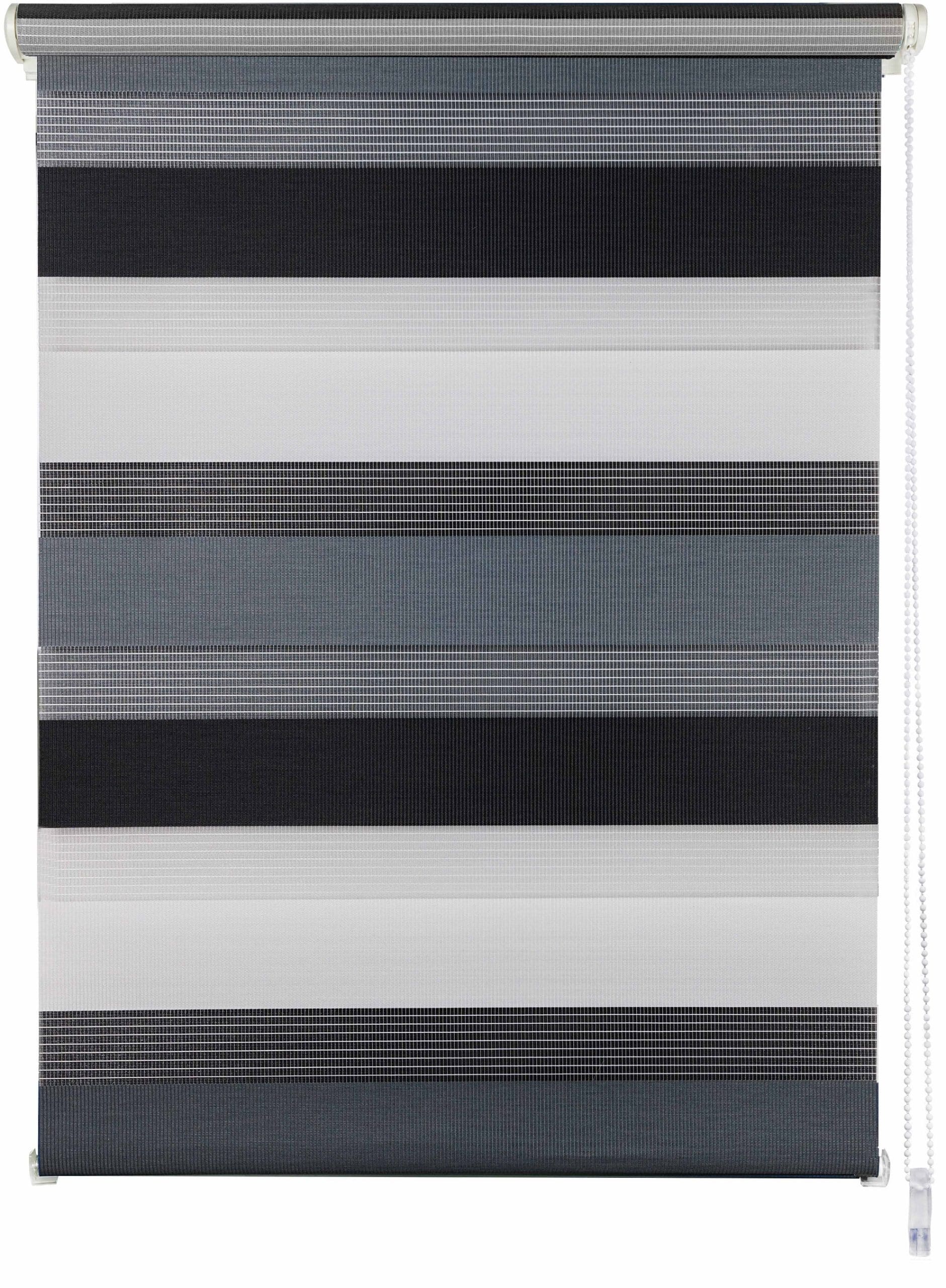 Ondeco Doppelrollo Just Triple Klemmfix  Seitenzugrollo Blickdicht Klemmfix Farbe: Grau-Anthrazit