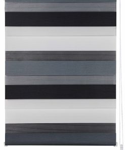 Ondeco Doppelrollo Just Triple Klemmfix  Seitenzugrollo Blickdicht Klemmfix Farbe: Grau-Anthrazit