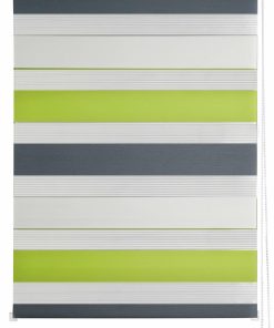 Ondeco Doppelrollo Just Triple Klemmfix  Seitenzugrollo Blickdicht Klemmfix Farbe: Green-Grau