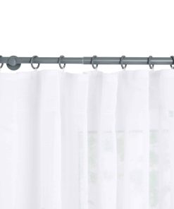 Ondeco Gardinenstange ausziehbar 1-lauf 16-19mm Trendy für Fenster mit Wandmontage Farbe: Dark Gray