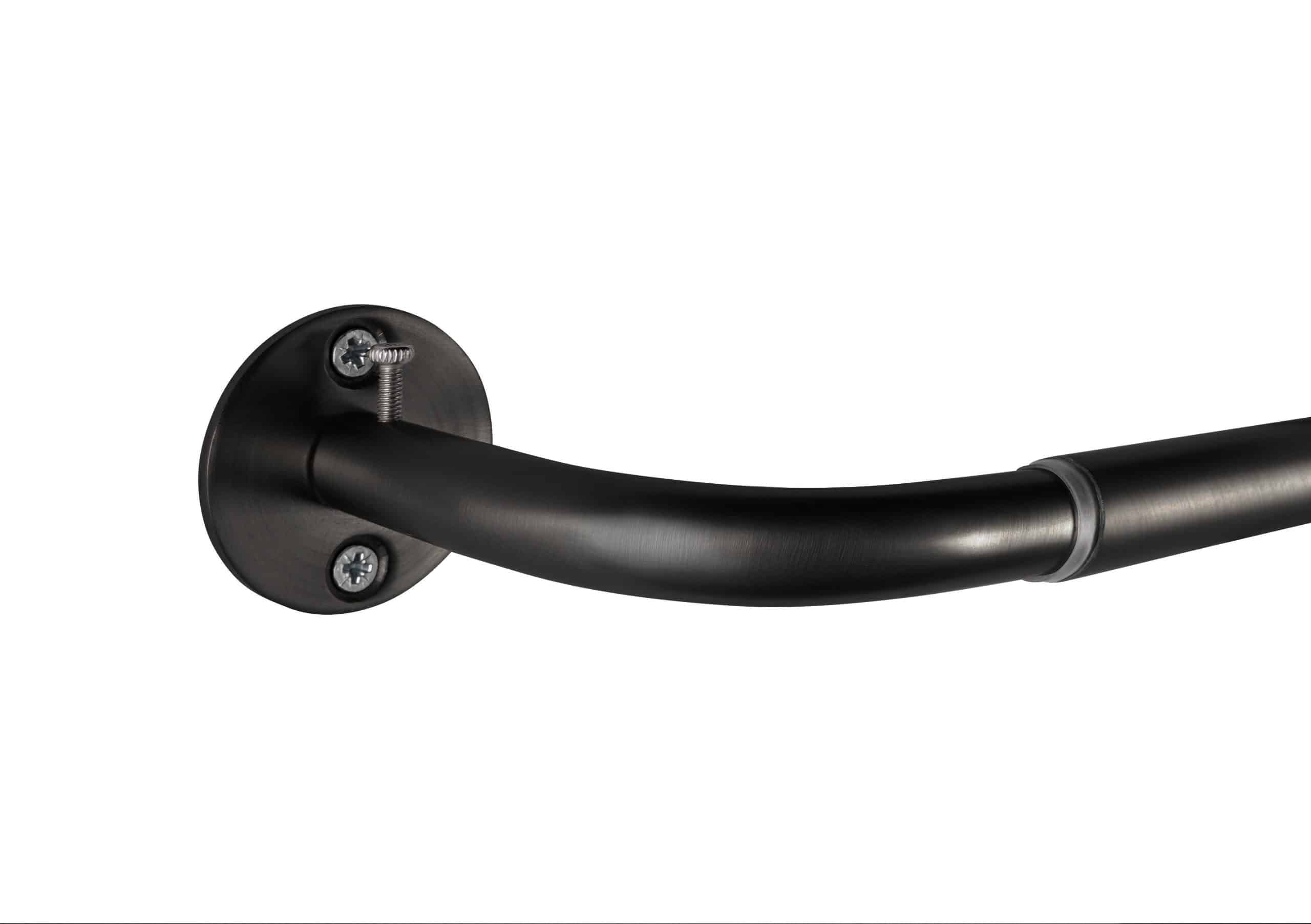 Ondeco Gardinenstange ausziehbar Raumabdunkelung Wandmontage Teleskopstange Day-Night Farbe: Schwarz