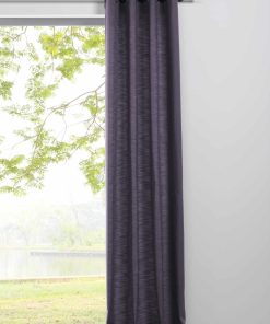 Ondeco Ösenschal Blickdicht Schals Gardinen Öse Ösengadine Vorhänge 1er Set Farbe: Brombeere