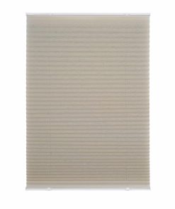 Ondeco Plissee Prompt ohne Bohren Basic mit Klemmträger Sonnenschutz Lichtschutz Klemmfix Farbe: Beige