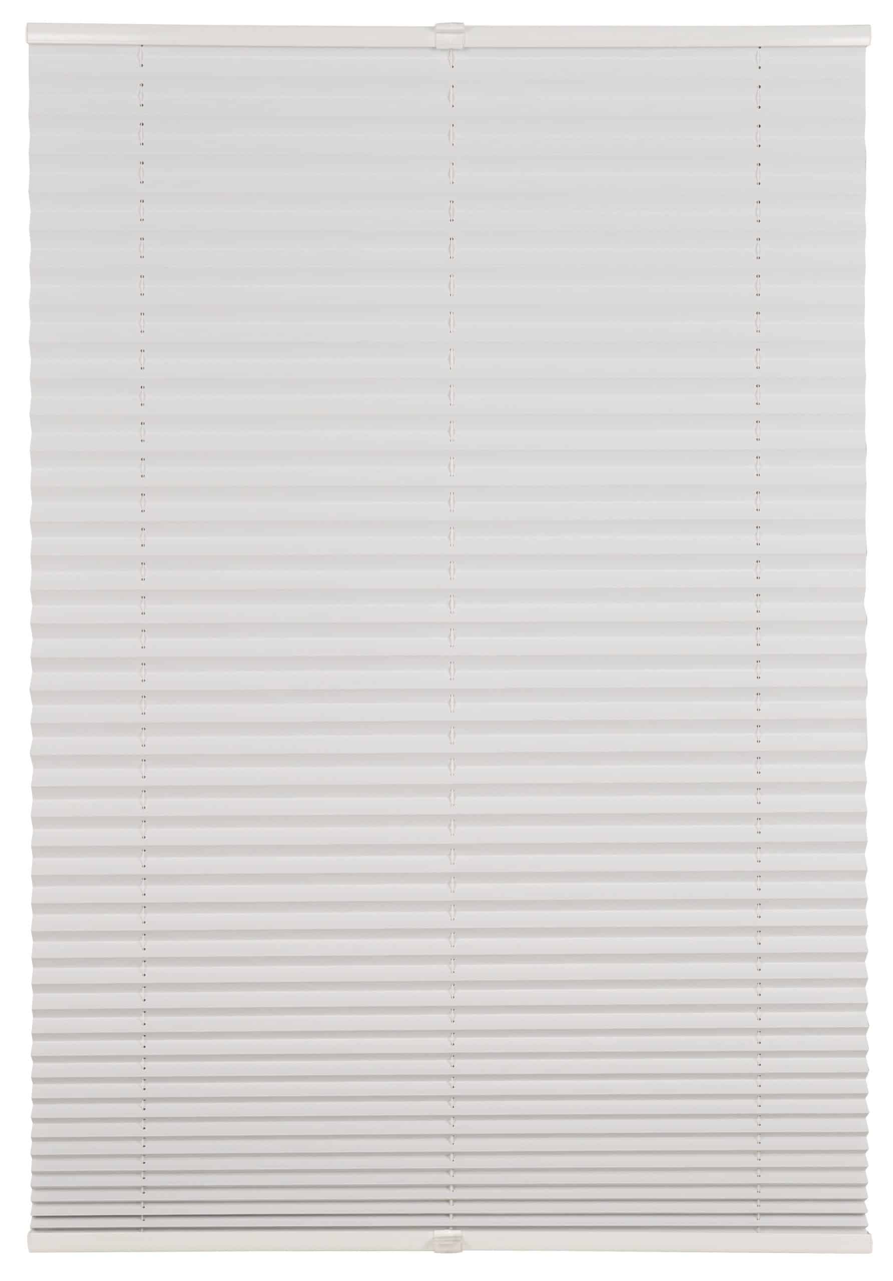 Ondeco Plissee weiß  verdunkelnd weiß mit Klemmträger Sonnenschutz Lichtschutz Klemmfix Farbe: weiss