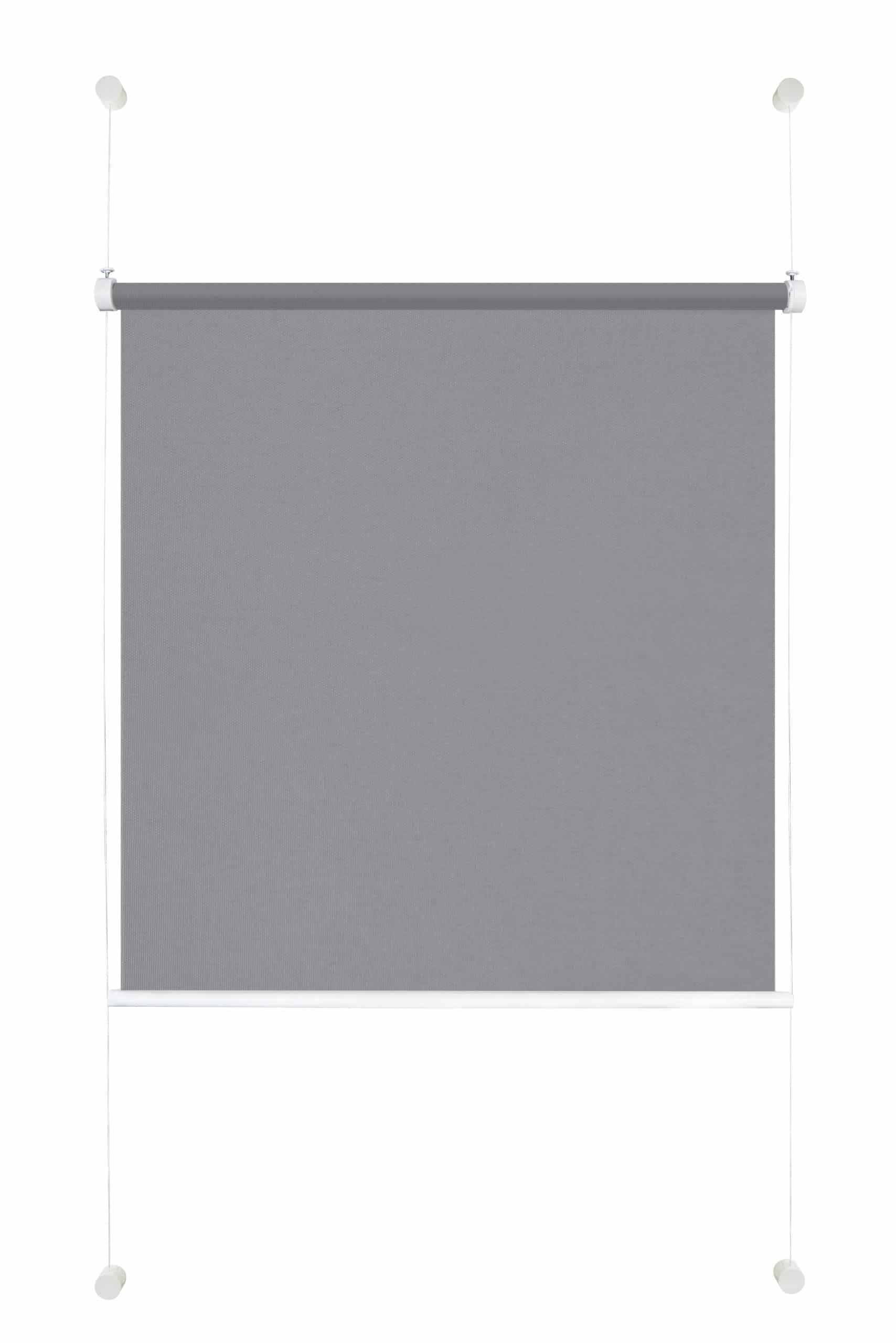 Ondeco Tageslicht Rollo ohne Bohren Klemmrollo Alternative Plissee Klemmfix Sichtschutz Sonnenschutz Farbe: Grau