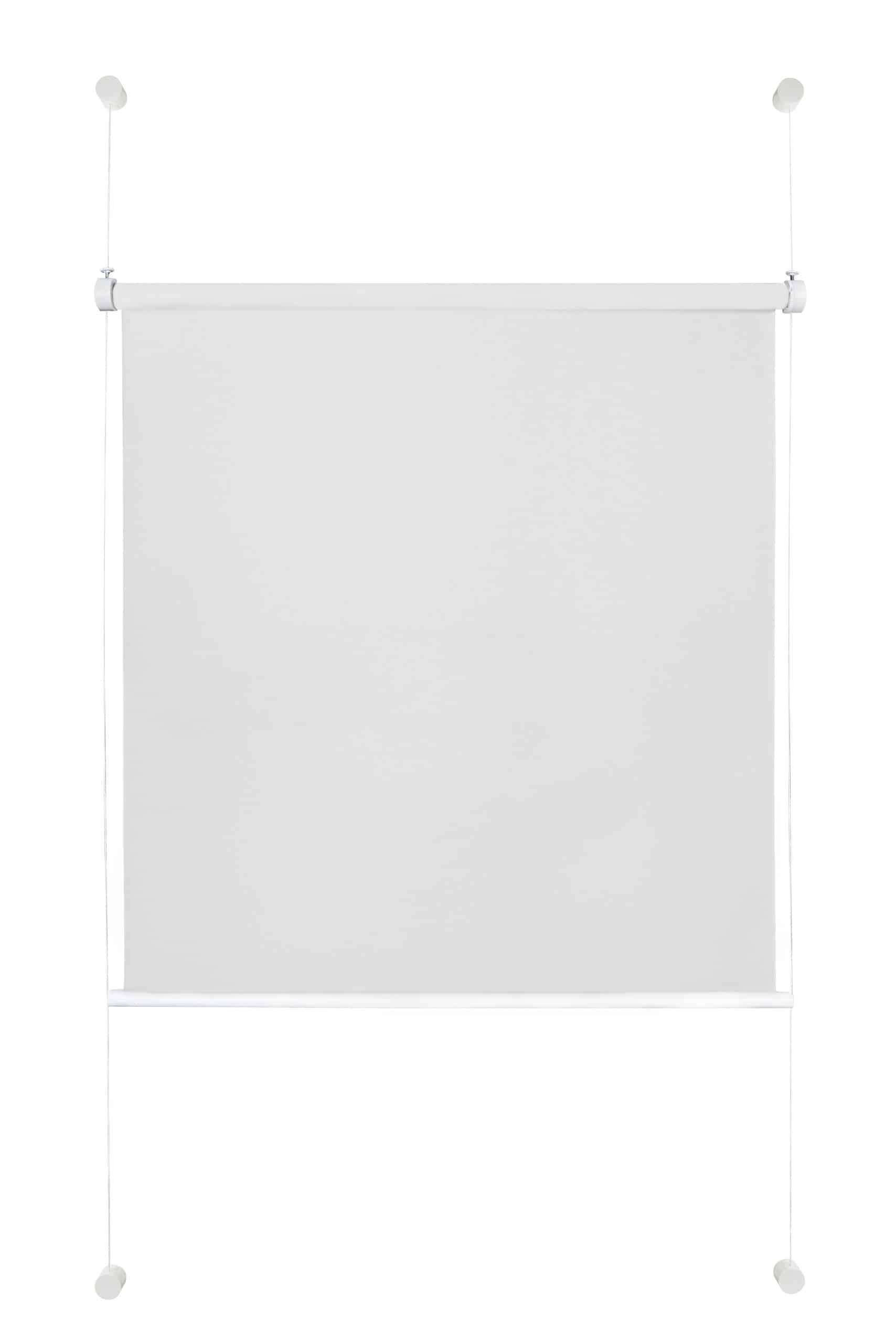 Ondeco Tageslicht Rollo ohne Bohren Klemmrollo Alternative Plissee Klemmfix Sichtschutz Sonnenschutz Farbe: Weiß