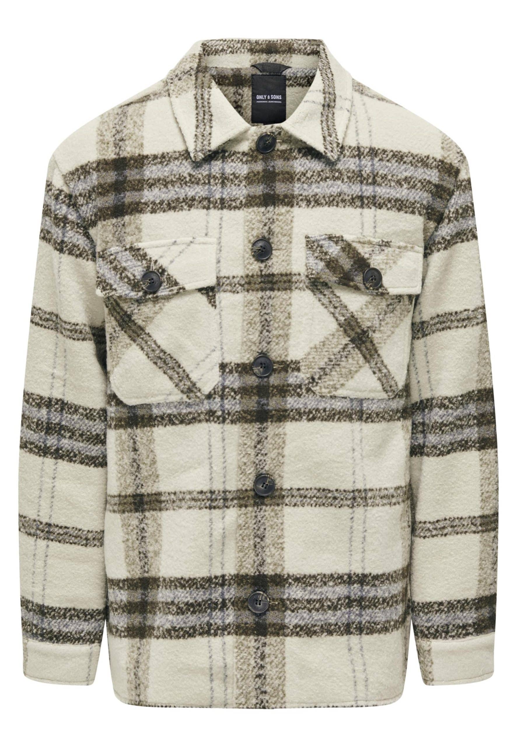 Only & Sons Jacke CANE Hemdjacke mit Knopfleiste und Brusttaschen
