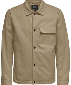 Only & Sons Jacke Leichte Übergangsjacke HYDRA mit Fly-Away Kragen und seitlichen Eingrifftaschen