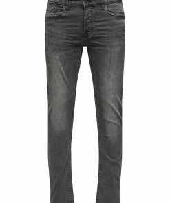 Only & Sons Jeans Slim Loom Black Washed lange Hose