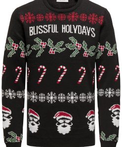 Only & Sons Pullover XMAS ALLOVER Strickpullover R-Neck