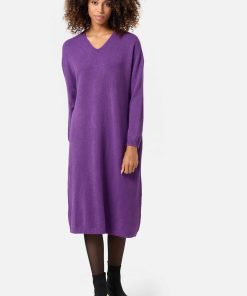PM SELECTED Damen Elegantes Strickkleid Longpullover in Einheitsgröße PM72
