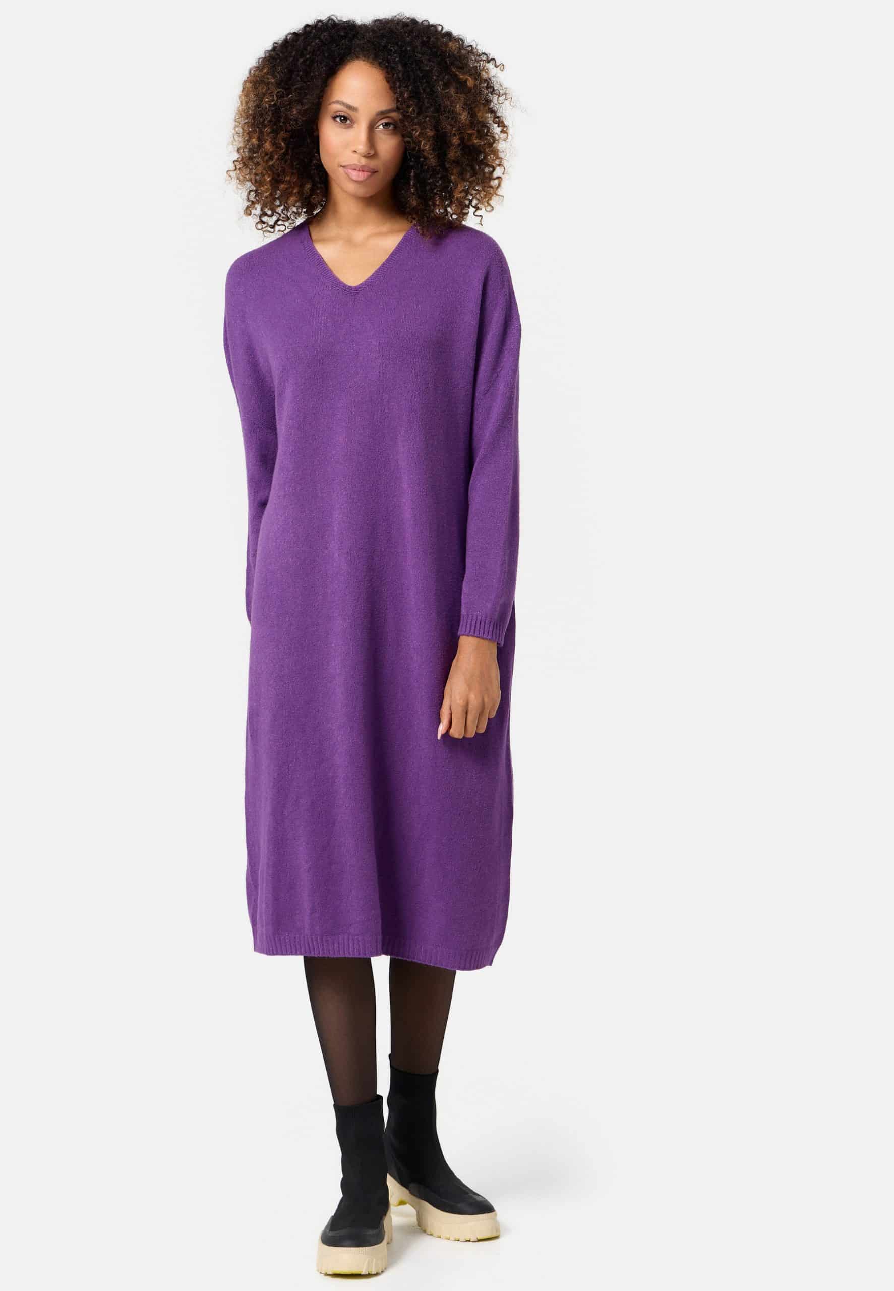 PM SELECTED Damen Elegantes Strickkleid Longpullover in Einheitsgröße PM72