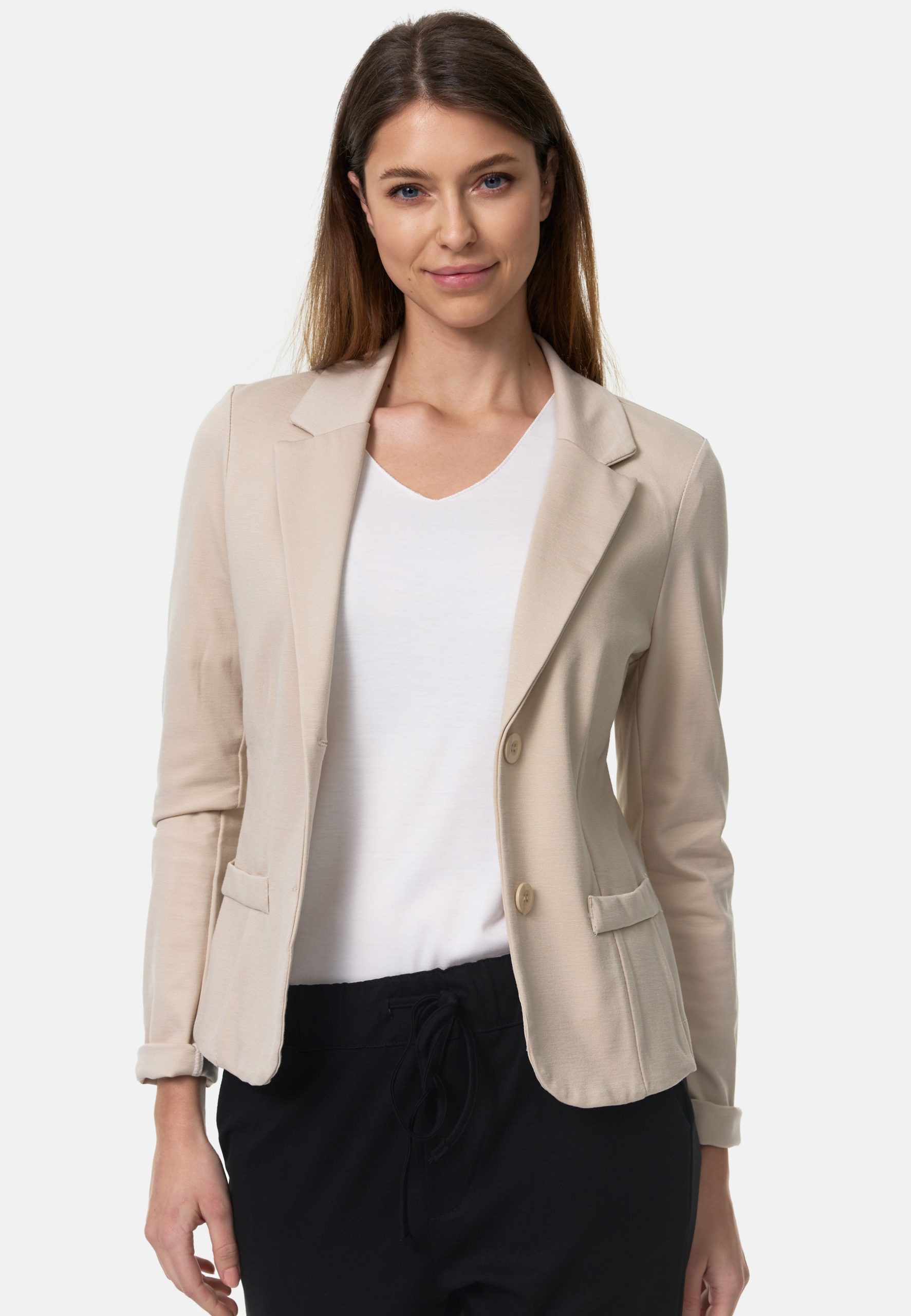 PM SELECTED Damen Kurzblazer Sportliches Sakko Business Blazer mit Reverskragen PM11