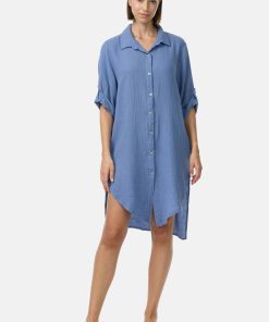 PM SELECTED Damen Lange Tunika Musselin Hemdbluse in Einheitsgröße PM50