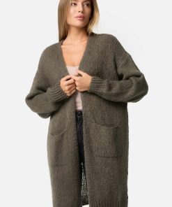 PM SELECTED Damen Warme Strickjacke Cardigan mit Taschen in Einheitsgröße PM69