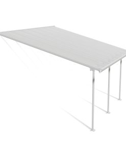 Palram Canopia Feria Terrassenüberdachung weiß 425x387x260-305 in cm (LxBxH)