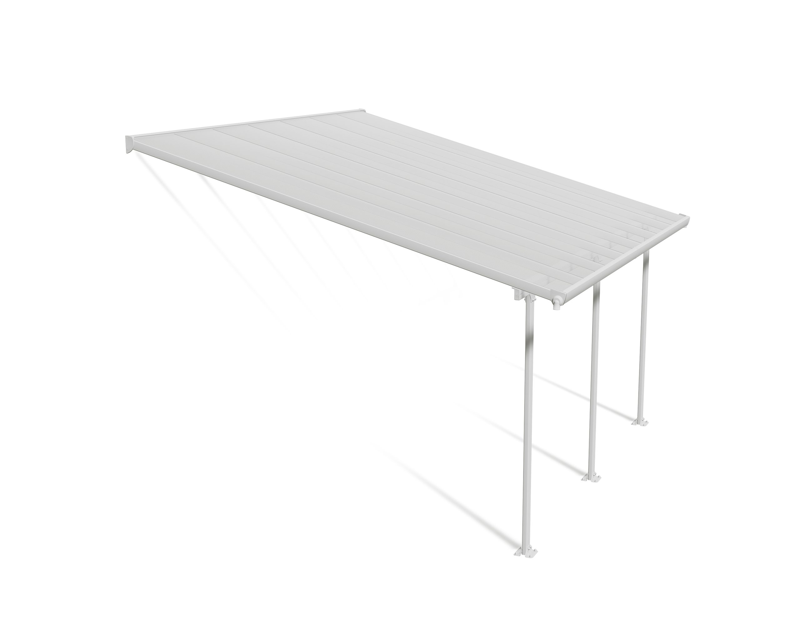 Palram Canopia Feria Terrassenüberdachung weiß 425x387x260-305 in cm (LxBxH)