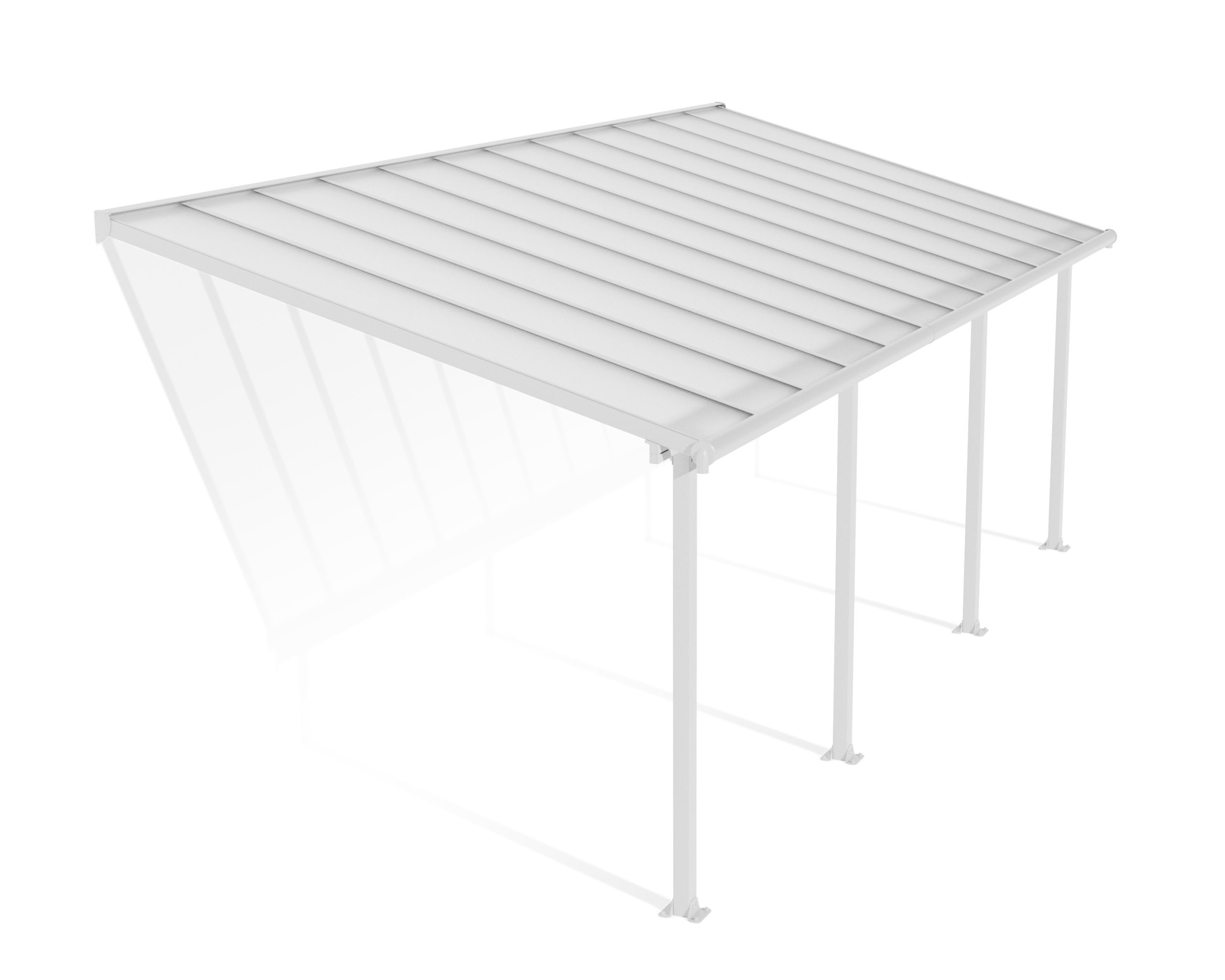Palram - Canopia Olympia 3x7.3 Terrassenüberdachung weiß 739x295x305cm