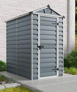 Palram Geräteschuppen SKYLIGHT grau/anthrazit + 2 x Regal ca.122x203x177 cm BxHxT