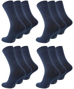 Paolo Renzo® Business Socken 12 Paar - Größe 43/46 - Dunkelgrau