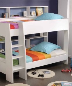 Parisot Etagenbett mit Ablagefächern "Tam-Tam 1" Weiß