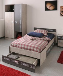 Parisot Kinder- und Jugendzimmer 3-tlg "Fabric 2" Esche-grau