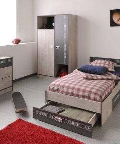 Parisot Kinder- und Jugendzimmer 4-tlg "Fabric 1" Esche-grau