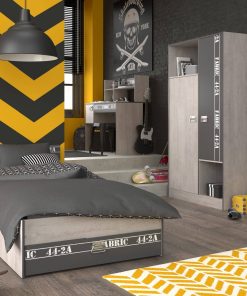 Parisot Kinder- und Jugendzimmer 5-tlg "Fabric 12" Esche-grau