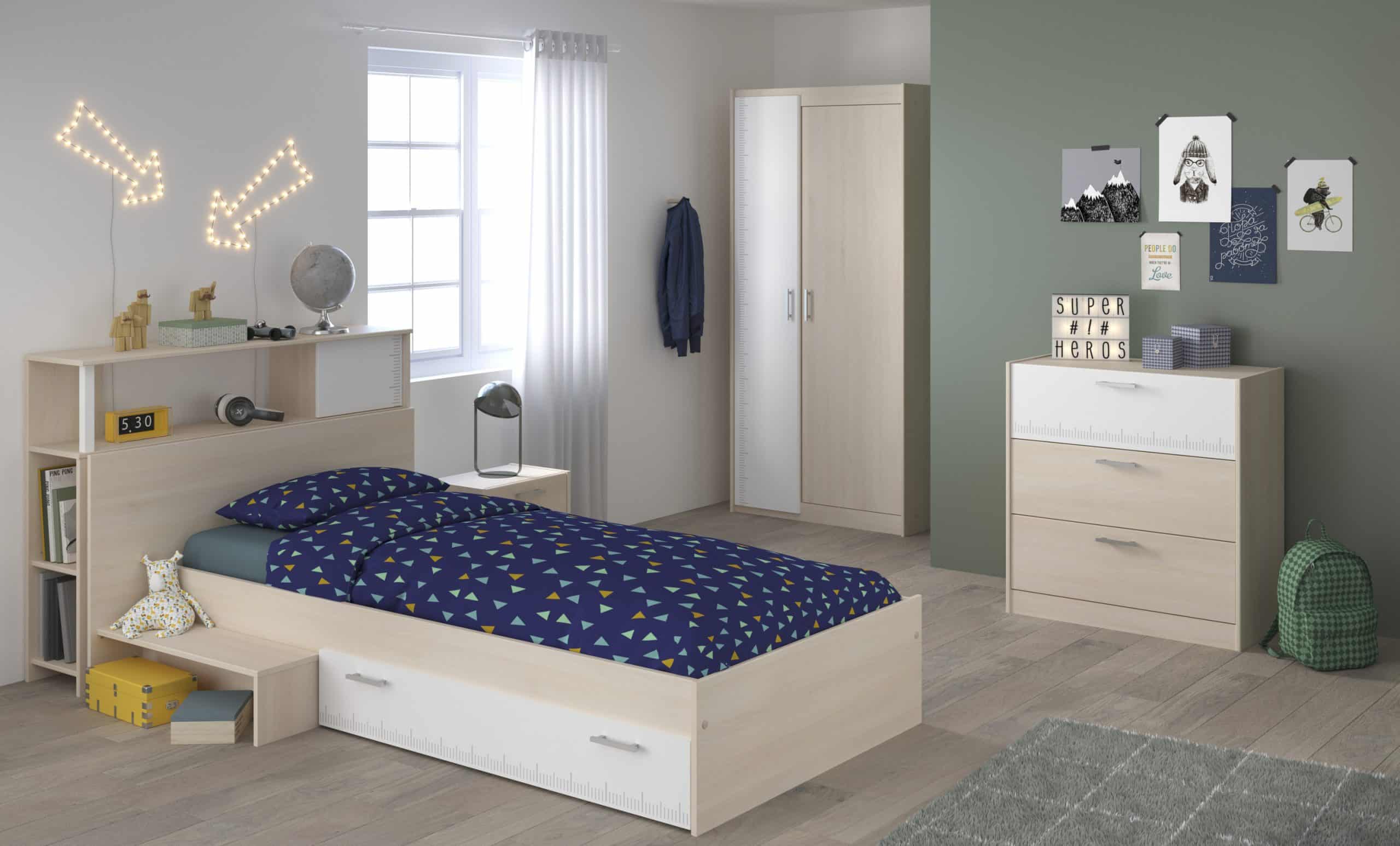 Parisot Kinder- und Jugendzimmer 6-tlg. "Charly 16" Akazie-Weiß