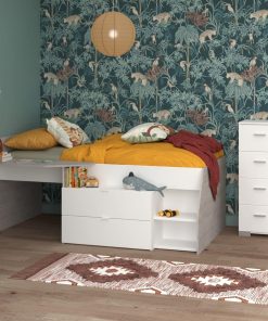 Parisot Kinderzimmer 4-teilig "Milky 11" Weiß / Grey Loft